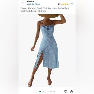 NWOT Blue Daisy Floral Sundress